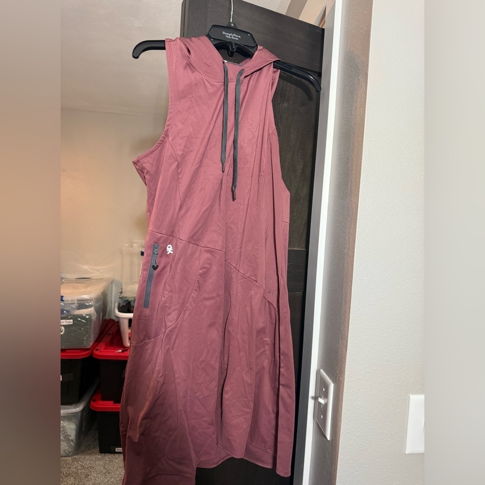 Little Donkey Andy - Women's quick dry tennis/golf dress, Wine Red color (mauve) - Picture 9 of 14